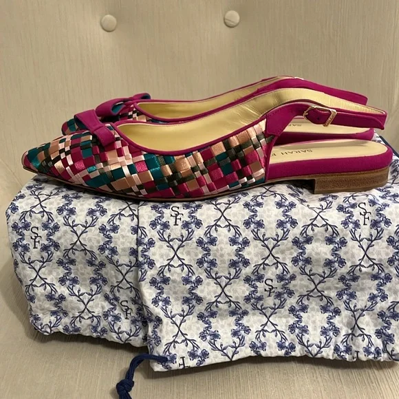 Sarah Flint Natalie Sling fuchsia & turquoise SZ 9 (EU 39.5) - Picture 4 of 8